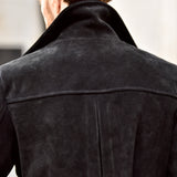 Suede Safari Jacket (Black)