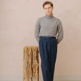 Walton Pants (Blue Heringbone)