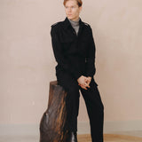 Ernesto Army Shirt (Black Flannel)