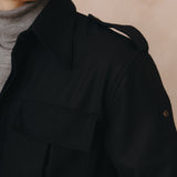 Ernesto Army Shirt (Black Flannel)