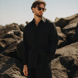 Domingo Pleated Shirt (Black)