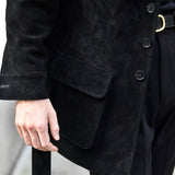 Suede Safari Jacket (Black)