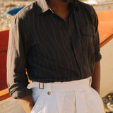 Santiago Pattern Shirt (Black)