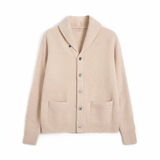 Henford Ribbed Shawl Cardigan (Beige)