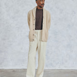 Henford Ribbed Shawl Cardigan (Beige)