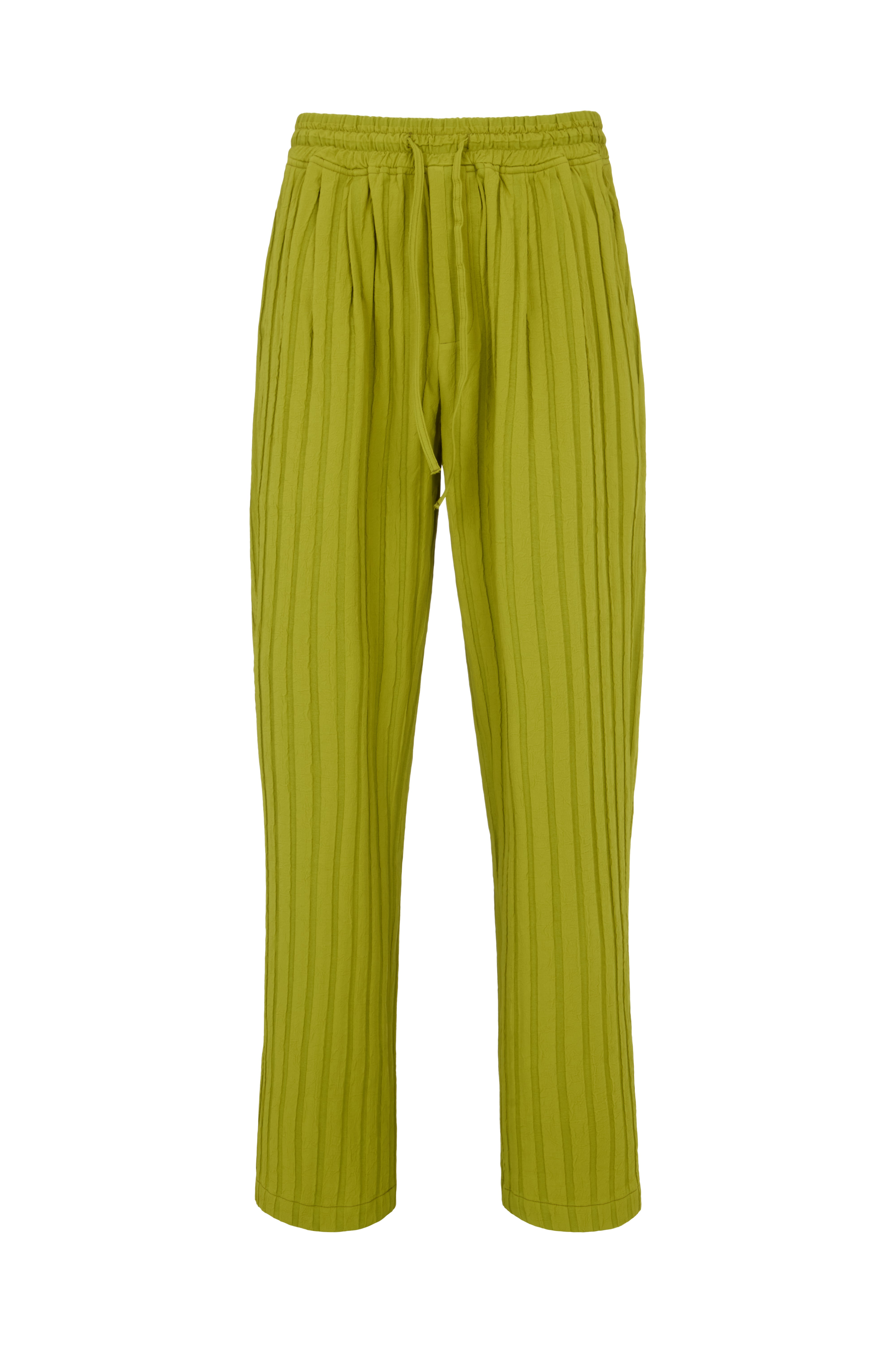 Domingo Pleated Drawstring Pants (Lime) – Albert Clothing