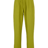 Domingo Pleated Drawstring Pants (Lime)