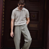 Sorrento Knitted Polo (Cloud Grey)