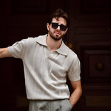 Sorrento Knitted Polo (Cloud Grey)