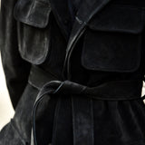 Suede Safari Jacket (Black)