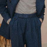 Walton Pants (Blue Heringbone)