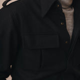 Ernesto Army Shirt (Black Flannel)