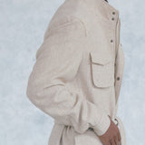 Montaro Safari Jacket (Herringbone Oatmeal)