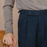 Walton Pants (Blue Heringbone)
