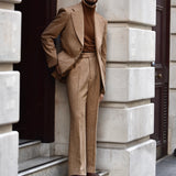 Kent Pants (Camel Herringbone)