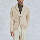 Henford Ribbed Shawl Cardigan (Beige)