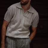 Sorrento Knitted Polo (Cloud Grey)