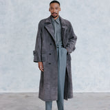 Midori Suede Trench Coat