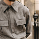 Ernesto Army Shirt (Grey Flannel)