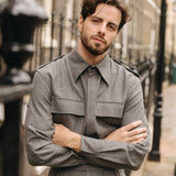 Ernesto Army Shirt (Grey Flannel)