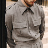 Ernesto Army Shirt (Grey Flannel)