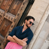 Shawl Pullover Shirt (Navy)