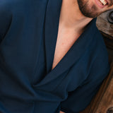 Shawl Pullover Shirt (Navy)