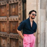 Shawl Pullover Shirt (Navy)