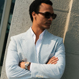 Seville Seersucker DB Blazer (Blue)