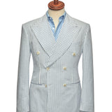 Seville Seersucker DB Blazer (Blue)