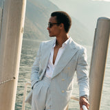 Seville Seersucker DB Blazer (Blue)