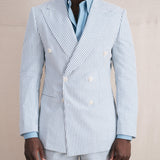 Seville Seersucker DB Blazer (Blue)