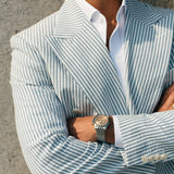 Seville Seersucker DB Blazer (Blue)