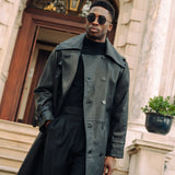Huey Leather Trench