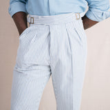 Seville Seersucker Gurkha Pants (Blue)
