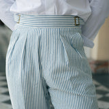 Seville Seersucker Gurkha Pants (Blue)