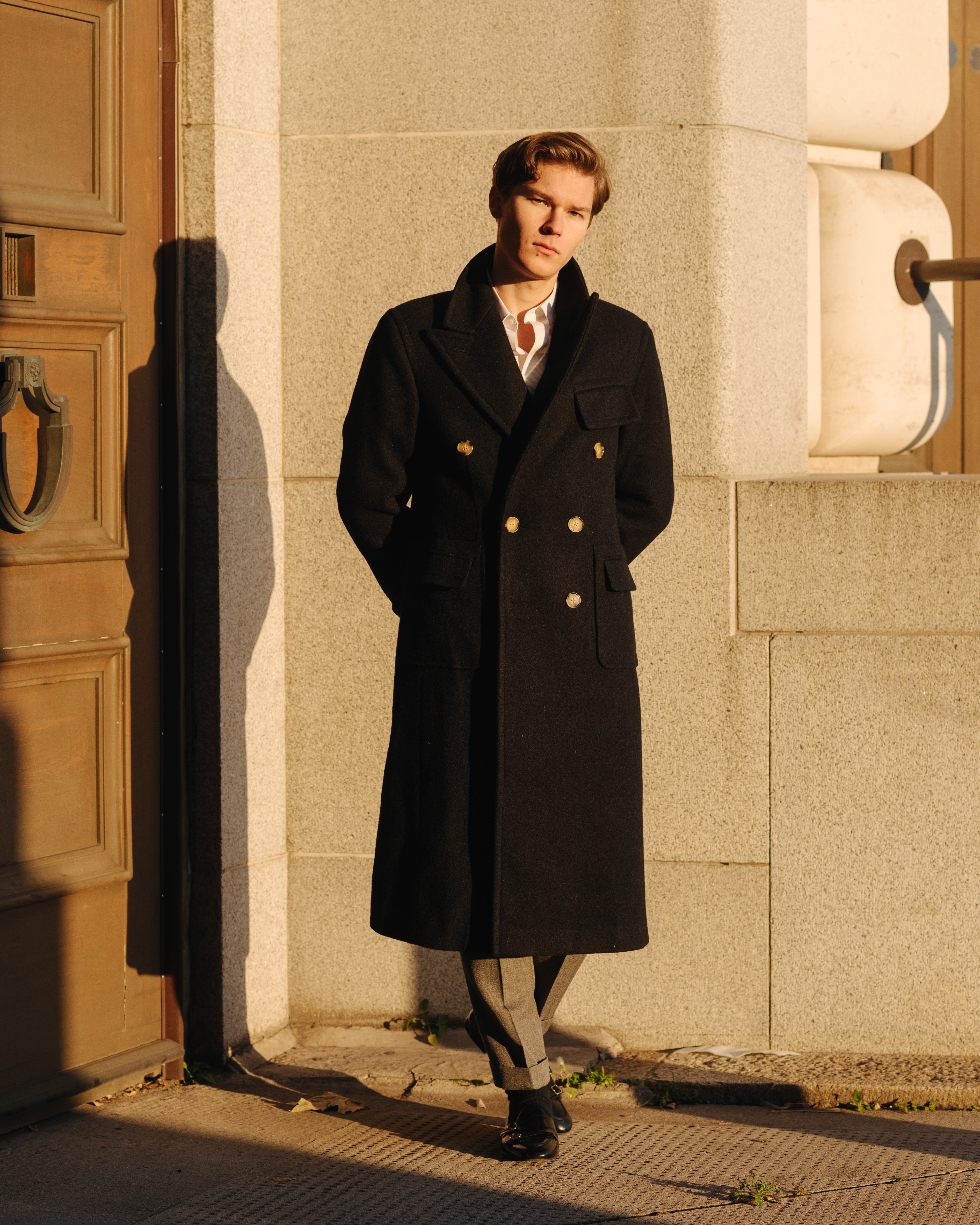 Navy polo coat Clearance