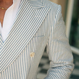 Seville Seersucker DB Blazer (Blue)
